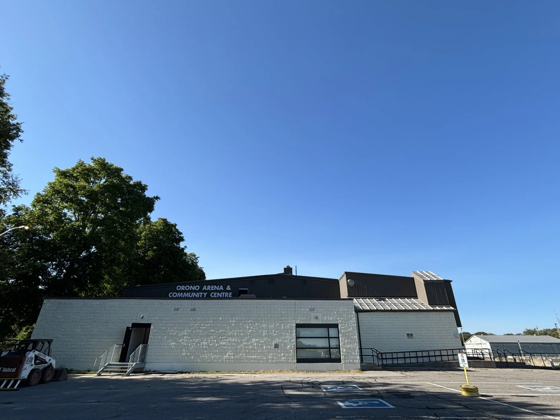 Orono Arena & Community Centre, Orono, Ontario โ freshly painted exterior facade and entrance by P&G Renovation