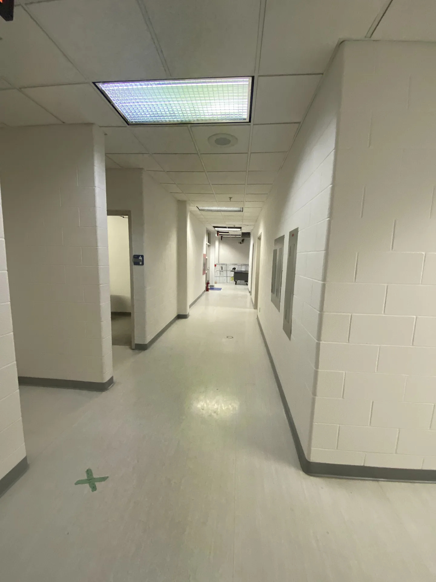Juravinski Hospital, Hamilton, Ontario — corridor block walls repainted by P&G Renovation