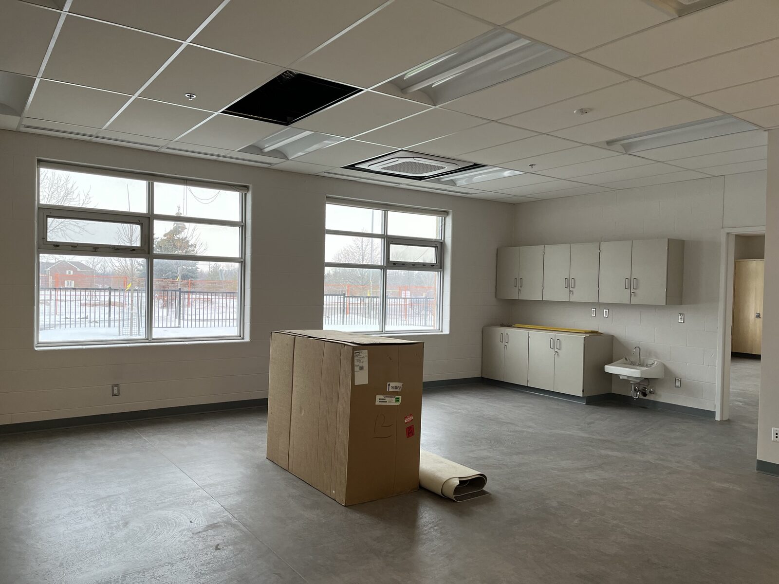 St Teresa School, Ajax, Ontario — classroom walls and cabinetry repainted by P&G Renovation